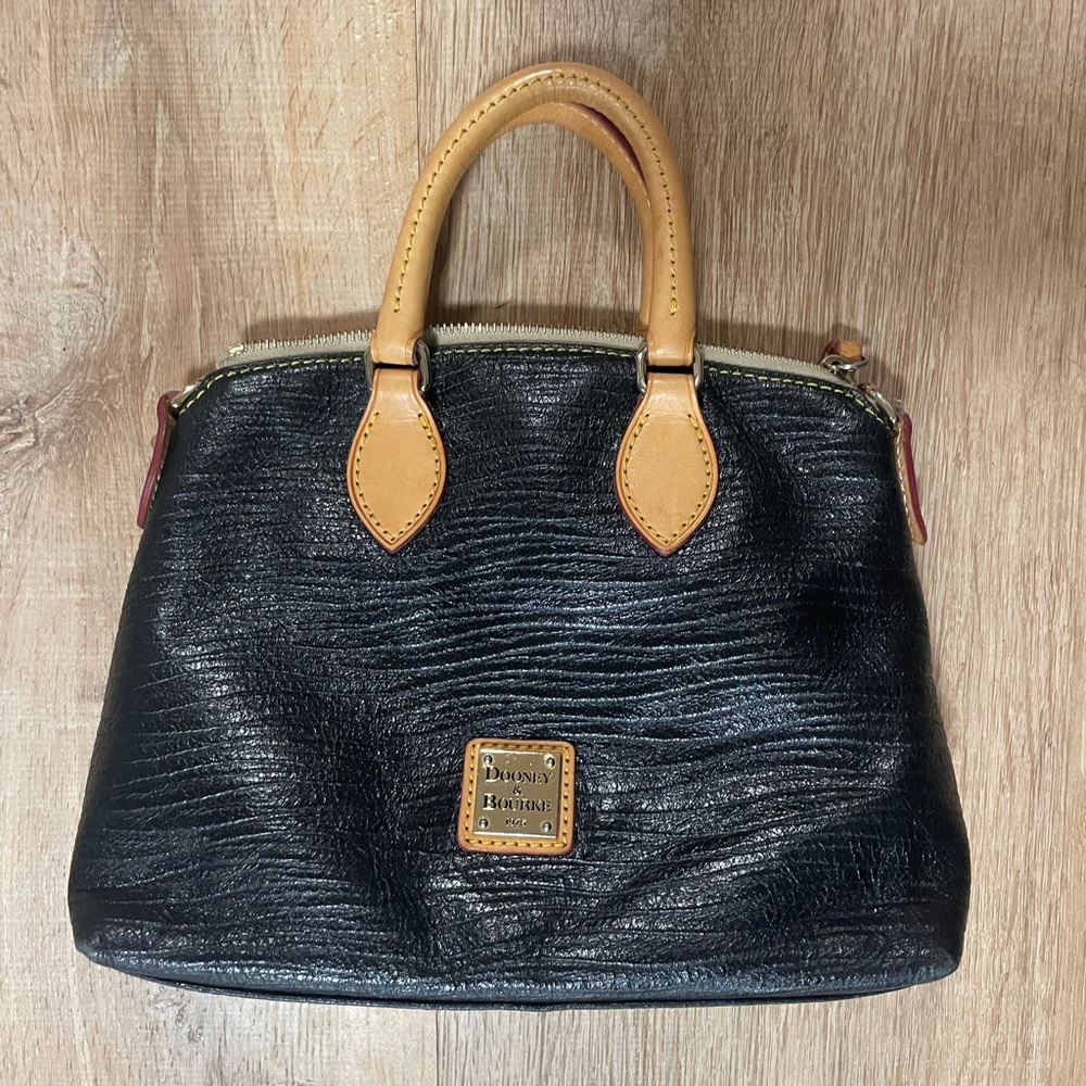 Dooney & Bourke Black and Tan Handbag
